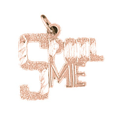 14K or 18K Gold Spoil Me Saying Pendant