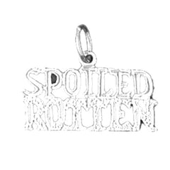 14K or 18K Gold Spoiled Rotten Saying Pendant