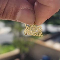 14K or 18K Gold Spoiled Rotten Saying Pendant