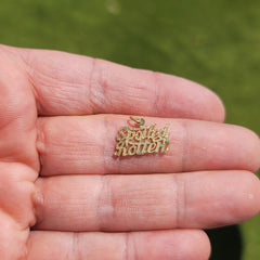 14K or 18K Gold Spoiled Rotten Saying Pendant