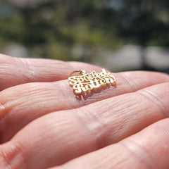14K or 18K Gold Spoiled Rotten Saying Pendant