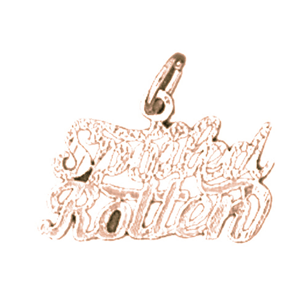 14K or 18K Gold Spoiled Rotten Saying Pendant
