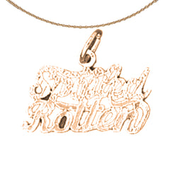 14K or 18K Gold Spoiled Rotten Saying Pendant