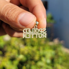 14K or 18K Gold Spoiled Rotten Saying Pendant