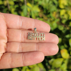 14K or 18K Gold Spoiled Rotten Saying Pendant