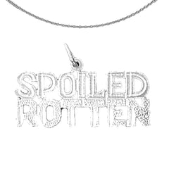 14K or 18K Gold Spoiled Rotten Saying Pendant