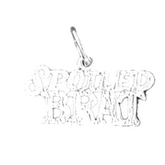 14K or 18K Gold Spoiled Brat Saying Pendant