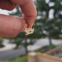 14K or 18K Gold Spoiled Brat Saying Pendant