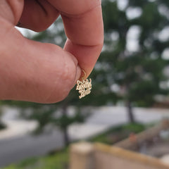 14K or 18K Gold Spoiled Brat Saying Pendant