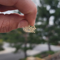 14K or 18K Gold Spoiled Brat Saying Pendant