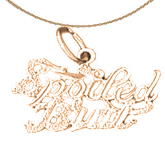 14K or 18K Gold Spoiled Brat Saying Pendant