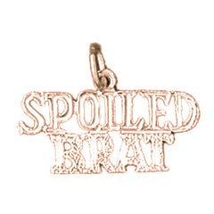 14K or 18K Gold Spoiled Brat Saying Pendant
