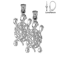 14K or 18K Gold Turtle Earrings