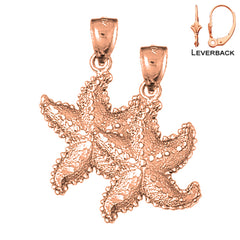 14K or 18K Gold Starfish Earrings