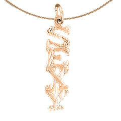 14K oder 18K Gold Anhänger mit sexy Spruch