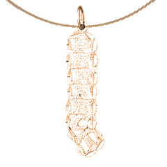 Colgante con texto perfecto en oro de 14 quilates o 18 quilates