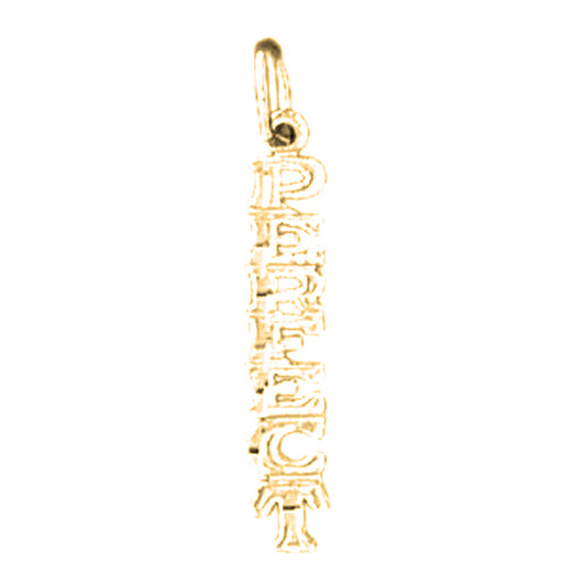 14K or 18K Gold Perfect Saying Pendant