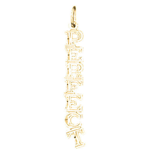 14K or 18K Gold Perfect Saying Pendant