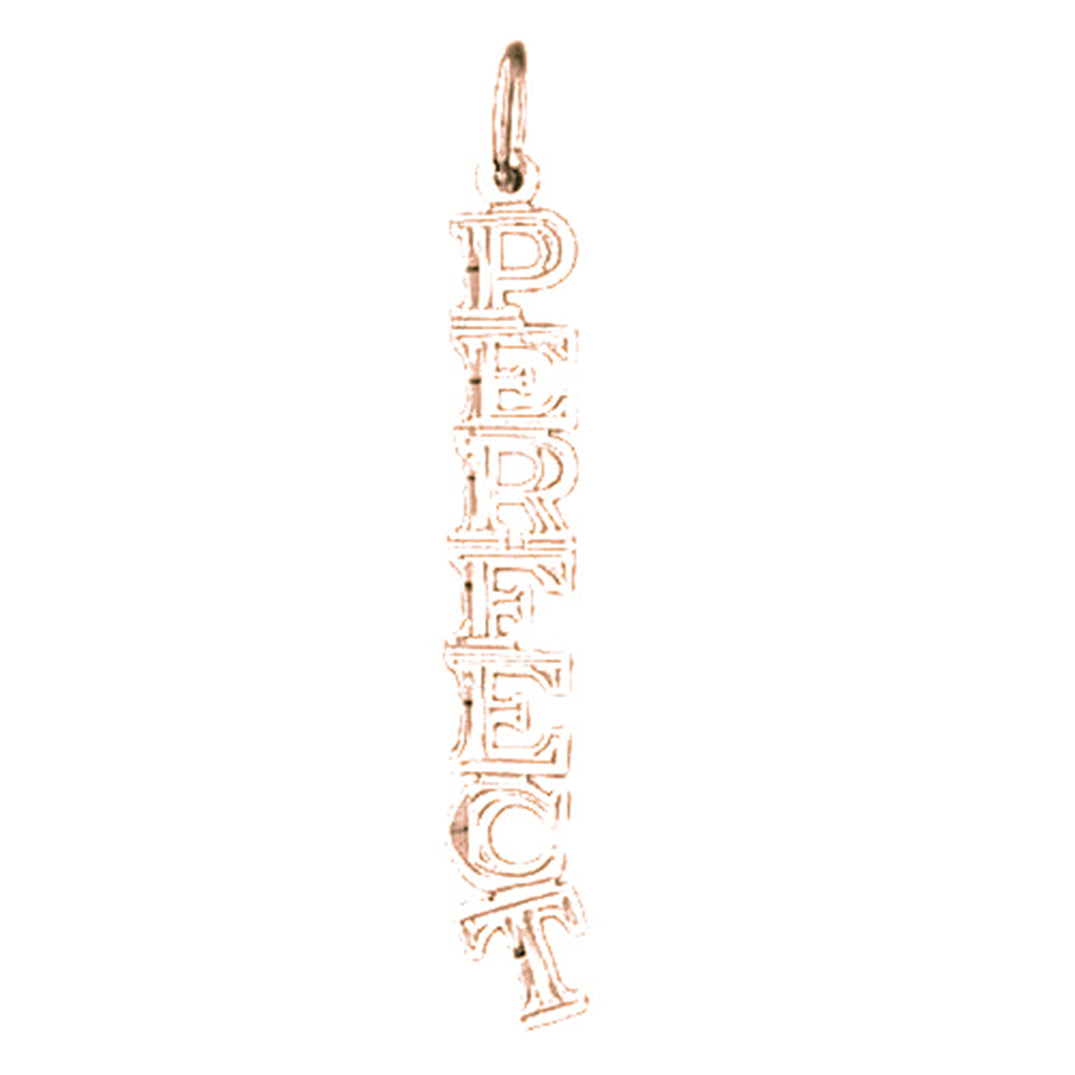 14K or 18K Gold Perfect Saying Pendant