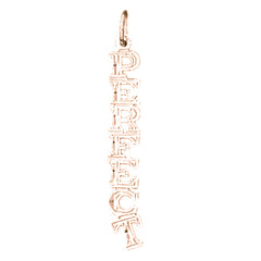 14K or 18K Gold Perfect Saying Pendant
