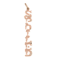14K or 18K Gold Spoiled Saying Pendant