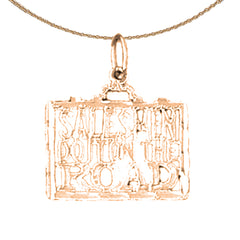 14K or 18K Gold Salesmen Do It On The Road Saying Pendant