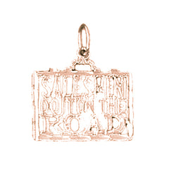 14K or 18K Gold Salesmen Do It On The Road Saying Pendant