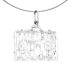 14K or 18K Gold Salesmen Do It On The Road Saying Pendant