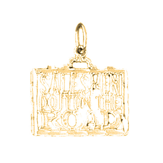 14K or 18K Gold Salesmen Do It On The Road Saying Pendant