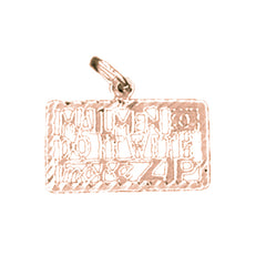 14K or 18K Gold Mailmen Do It With More Zip Saying Pendant
