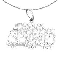 14K or 18K Gold Truck Drivers Do It On The Move Saying Pendant