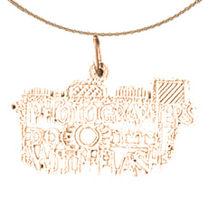 14K or 18K Gold Photographers Do It With A Flash Saying Pendant