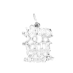 14K or 18K Gold Nurses Do It With Care Saying Pendant