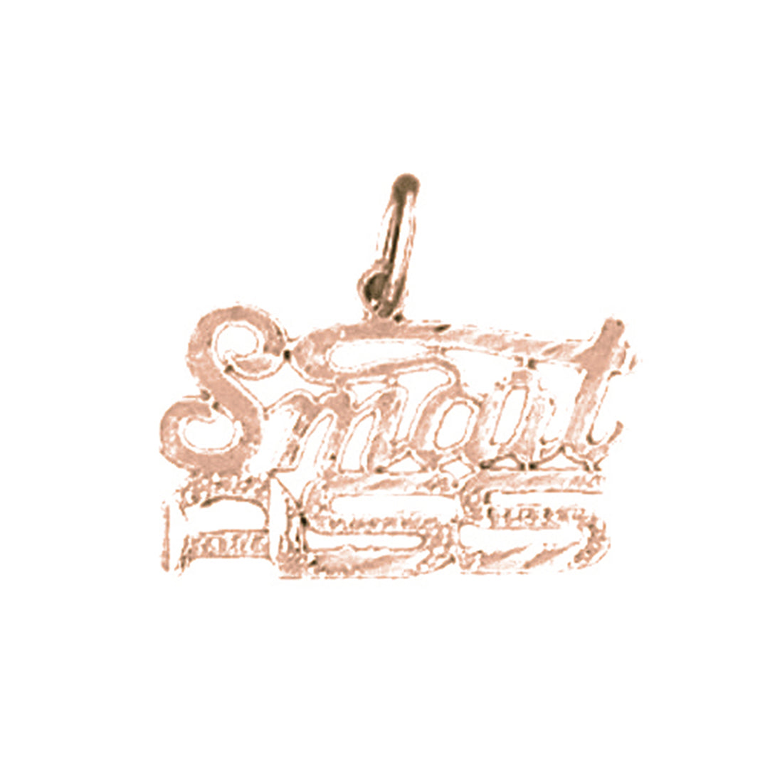 14K or 18K Gold Smart Ass Saying Pendant