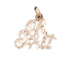 14K or 18K Gold Oh Shit Saying Pendant