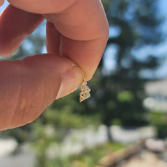 Anhänger mit „Oh Shit“-Spruch aus 14 Karat oder 18 Karat Gold