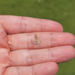 Anhänger mit „Oh Shit“-Spruch aus 14 Karat oder 18 Karat Gold