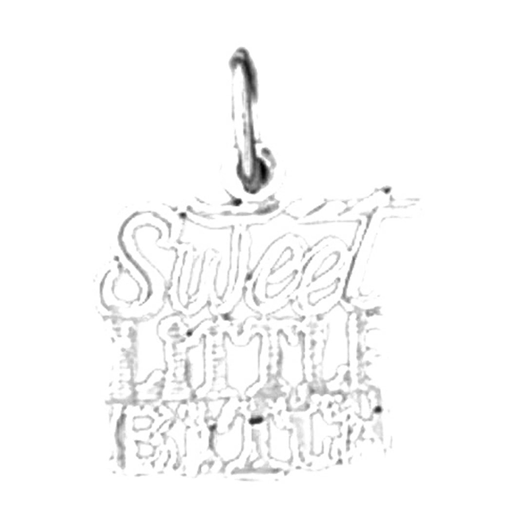 14K or 18K Gold Sweet Little Bitch Saying Pendant