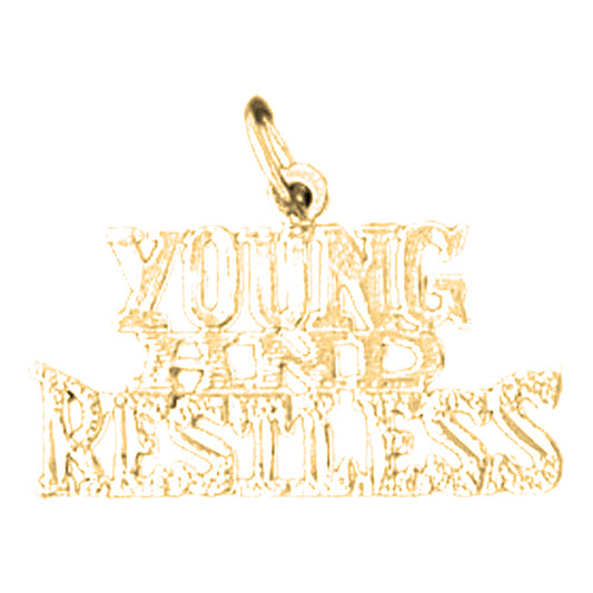 14K or 18K Gold Young And Restless Saying Pendant