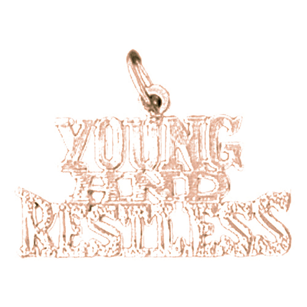 14K or 18K Gold Young And Restless Saying Pendant