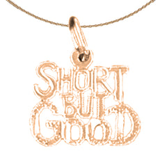 Colgante con frase corta pero buena en oro de 14 quilates o 18 quilates