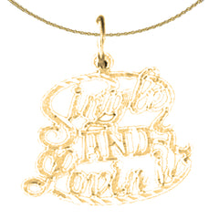 14K or 18K Gold Single And Lovin It Saying Pendant