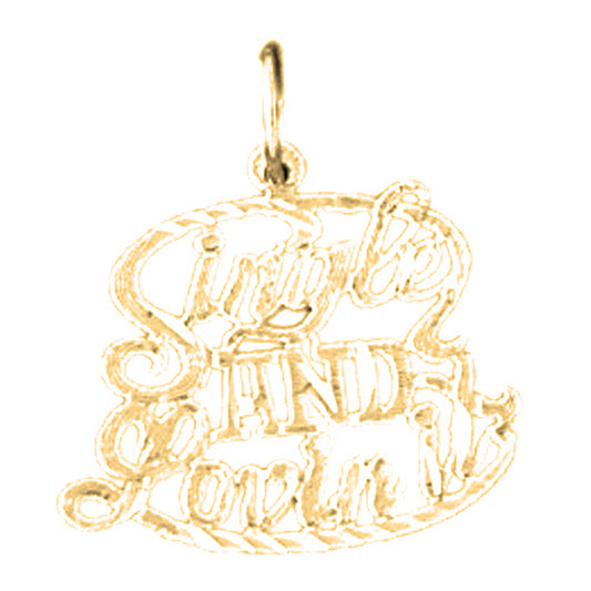 14K or 18K Gold Single And Lovin It Saying Pendant