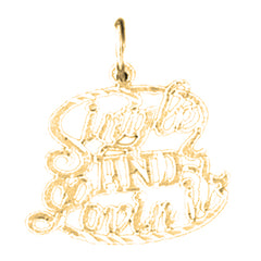 14K or 18K Gold Single And Lovin It Saying Pendant