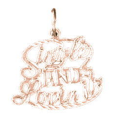 14K or 18K Gold Single And Lovin It Saying Pendant