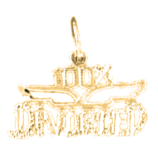 14K or 18K Gold 100% Divorced Saying Pendant