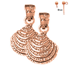 14K or 18K Gold Shell Earrings