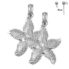 14K or 18K Gold Starfish Earrings