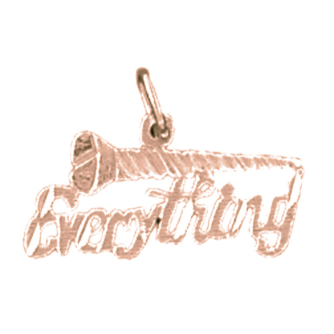 14K or 18K Gold Screw Everything Saying Pendant
