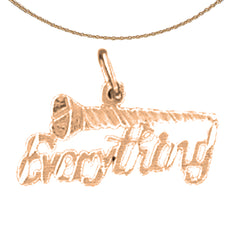 Anhänger mit der Aufschrift „Everything“ aus 14-karätigem oder 18-karätigem Gold